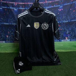 لباس کانسپت مشکی رئال مادرید هواداری با شورت 2024